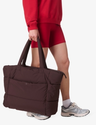 Sweaty Betty Womens Nimbus Cloud Woven Tote Bag Sable Brown In Brown