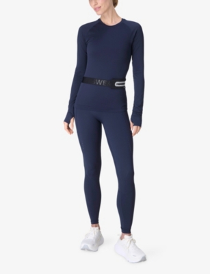 Sweaty Betty Womens Navy Blue Runners 7/8 High-rise Stretch-jersey Leggings Xl In Blue
