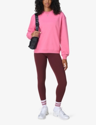 Sweaty Betty Womens Lollipop Pink After Class Crop Cotton And Modal-blend Sweatshirt In Pink