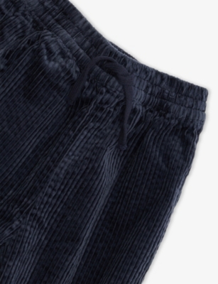H&m Adorables Corduroy Cotton Jogging Bottoms 4 Months-3 Years Blue Dark In Blue