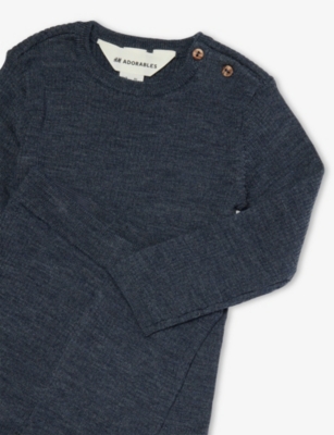 H&M ADORABLES: Long-Sleeve Ribbed Merino-Wool Two-Piece Set