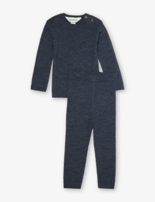 H&M ADORABLES: Long-Sleeve Ribbed Merino-Wool Two-Piece Set