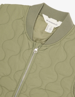 H&m Adorables Khaki Green Medium Dusty Montanara Round-neck Woven Gilet 2-10 In Green