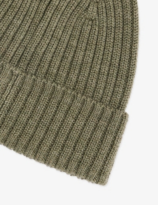 H&m Adorables Ino Wool Beanie 2 Months-3 Years Khaki Green Dark In Green