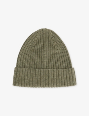 H&m Adorables Ino Wool Beanie 2 Months-3 Years Khaki Green Dark In Green