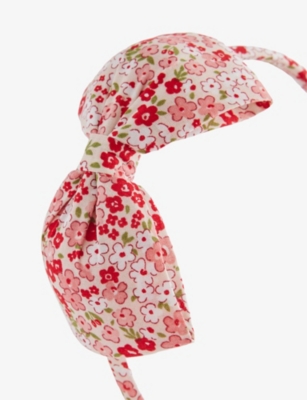 H&m Adorables Bow-detail Alice Cotton Headband Orange Dusty Light In Pink