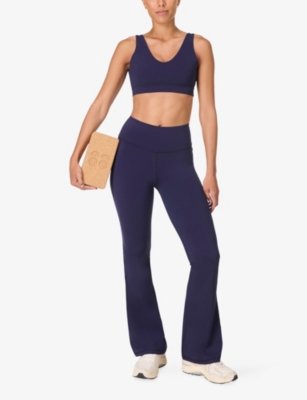 Sweaty Betty Womens Ultimate Studio 30-inch Flare Yoga Trousers Midnight Navy Blue In Blue