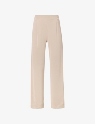 Sweaty Betty Womens At Ease Wide-leg Modal-jersey Trousers Dusk Beige Xs In Neutral