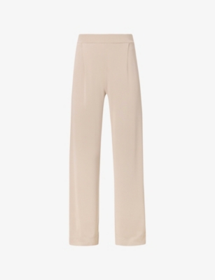 Sweaty Betty Womens At Ease Wide-leg Modal-jersey Trousers Dusk Beige Xl In Neutral
