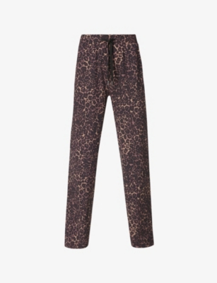 Sweaty Betty Womens Brown Wild Leopard Explorer 30in Leopard-print Wide-leg Stretch-woven Trousers Xxs In Brown