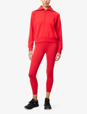 Spanx Womens  Red Shape™ Booty Boost® 7/8 Stretch-jersey Leggings In Red