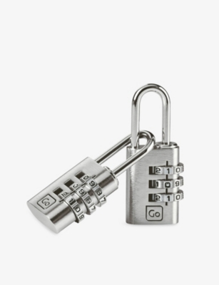 Go Travel Silver Classic Combi Set Of Two Padlocks In Silver