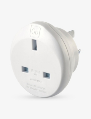 Go Travel Uk Australia And China Adaptor White In White