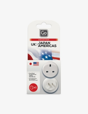 Go Travel White Uk Japan Usa Adaptor In White