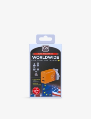 Go Travel Orange Worldwide 65w Usb-a And Usb-c Travel Adapter