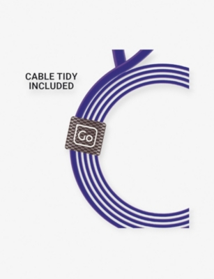 Go Travel Blue Dual Usb-c Connector Cable 2m In Blue