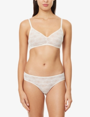 HANRO: Kalea Floral-Embroidery Cotton-Jersey  Briefs