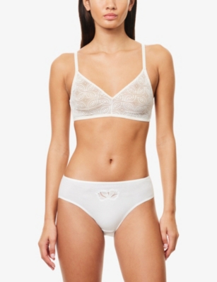 HANRO: Kalea Midi Stretch-Lace Briefs