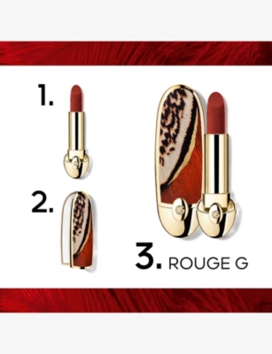 Guerlain Songbird Rouge G Limited-edition Majestic Feathers Double Mirror Jewel Lipstick Case