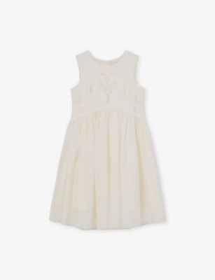 REISS: Phoebe Lace-Embroidered Woven Mini Dress 3-9 Years