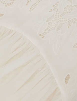 REISS: Phoebe Lace-Embroidered Woven Mini Dress 9-13 Years