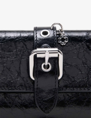 Maje Womens Black Miss M Leather Card Holder In Black