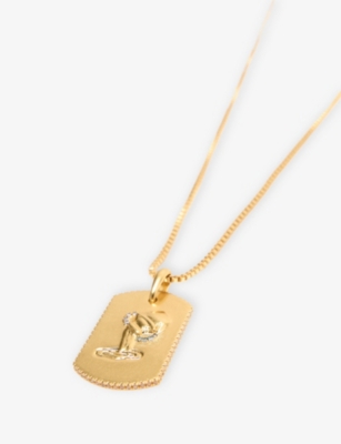 MAJE: Zodiac-Plaque Metal Necklace