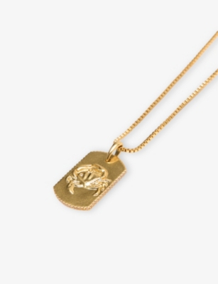MAJE: Zodiac-Plaque Metal Necklace