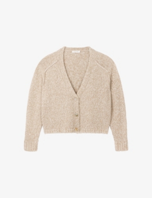 The White Company: Mouline Boxy Cotton Rich Cardigan