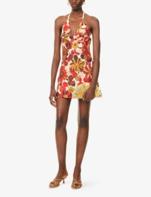 SIR: Castella Floral Linen Mini Dress
