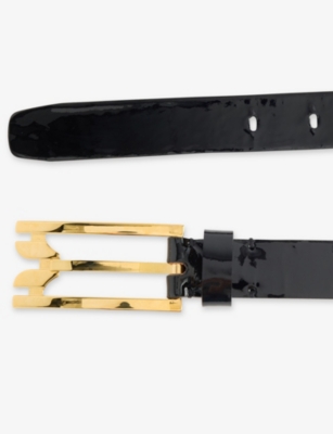 VICTORIA BECKHAM: Pinbuckle Patent Leather Belt