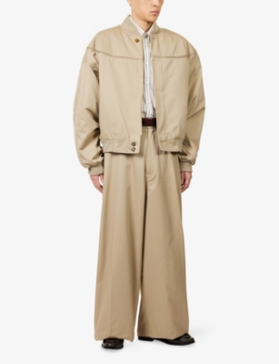 WILLY CHAVARRIA: Gas Station Oversized Cotton Blend Bomber Jacket