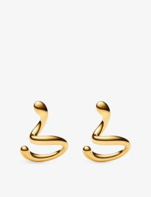 MARIA BLACK: Coil Whirl 18ct Yellow Gold-Plated Sterling-Silver Left Ear Cuff