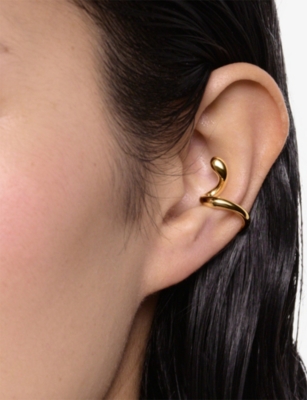 Maria Black Womens Coil Whirl 18ct Yellow Gold-plated Sterling-silver Right Ear Cuff In Gold