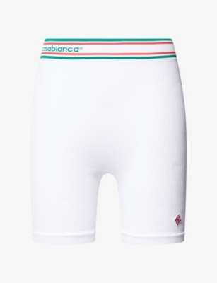 CASABLANCA: Seamless Ribbed Stretch-Woven Shorts