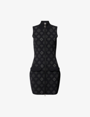 Casablanca Womens Black City High-neck Knitted Mini Dress In Black