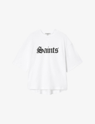 Allsaints: Amelie Branded-Print Cotton-Jersey T-Shirt