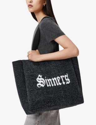 Allsaints Saints And Sinners Izzy Tote Bag In Black