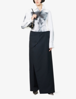 JEAN PAUL GAULTIER: The Wraparound Wide-Leg Woven Pant Skirt