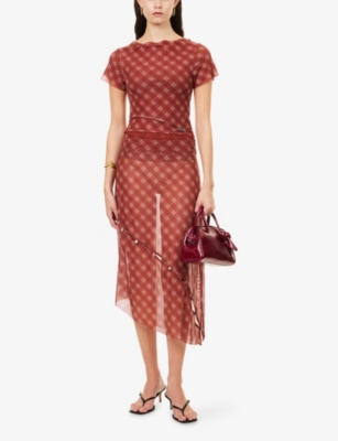 HOUSE OF SUNNY: Retro Check Stretch-Woven Top