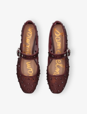 SAM EDELMAN: Michaela Shine Mesh Mary-Jane Flats