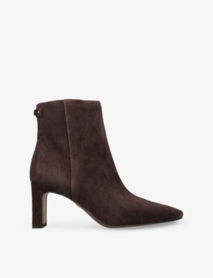 Sam Edelman Womens Brown Saige Suede Heeled Ankle Boots Eur 38/5 Uk