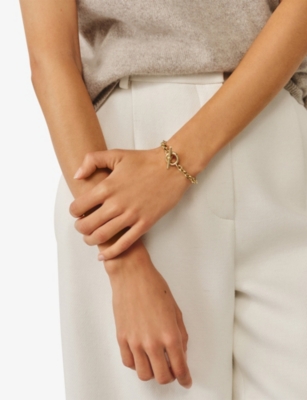 THE WHITE COMPANY: T-Bar Gold-Plated Brass Bracelet