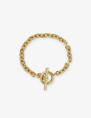 The White Company S T-bar Gold-plated Brass Bracelet
