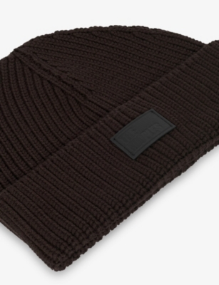 THE KOOPLES: Ribbed Logo-Patch Wool Beanie