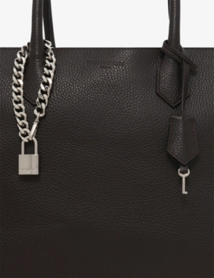 The Kooples Womens Brown Ming Large Leather Tote Bag In Brown