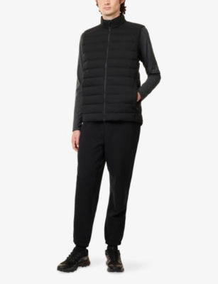 Lululemon Mens Black Navigation Sleeveless Down Gilet In Blue