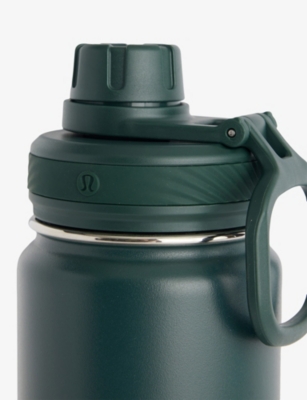 Lululemon Mens Rainforest Green Back To Life Stainless Steel Bottle 710ml In Green