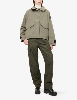 Canada Goose Womens Smokey Sage-sauge Fumee Tofino Hooded Stretch-woven Jacket In Green