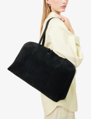 Totême Womens Black Suede Day Large Suede Tote Bag In Black